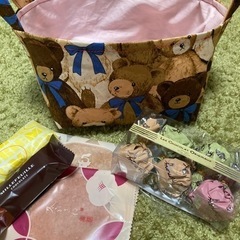 布バスケット　クマちゃん　〜ハンドメイド〜