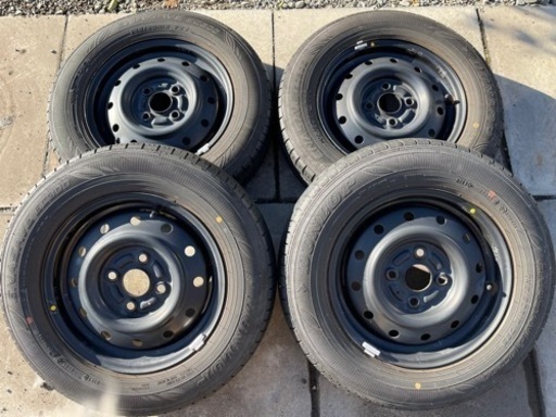 13インチ　タイヤホイール　4本セット　4J 4H 100 +45 ハブ54mm