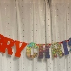 クリスマス用飾りとライトのセットの画像