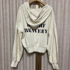 WEGO バックロゴピグメントキーネックパーカーの画像