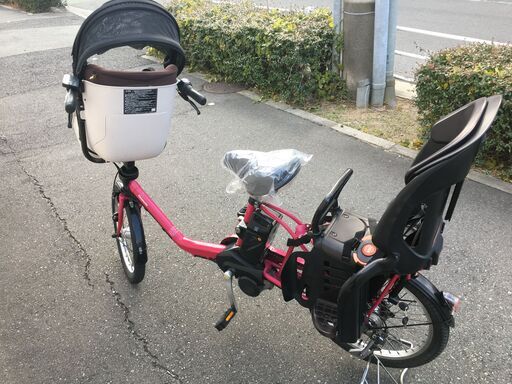 地域限定送料無料　ギュットミニ　16AH　三人乗り　ピンク系　神戸市　電動自転車 地域限定送料無料 パナソニック ギュットミニ 子供乗せ 13,2AH 20