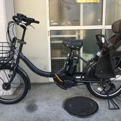 地域限定送料無料 ブリヂストン ビッケ2 三人乗り 12,8AH 子供乗せ