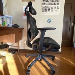 ニトリ製 リクライニングワークチェア(フォリスト フットレスト付き BK)