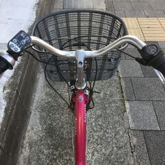 地域限定送料無料　バッテリー新品　ブリヂストン　アシスタ　新基準　子供乗せ　ピンク　パス　ビビ　神戸市　電動自転車