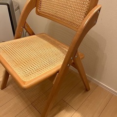 ラタンチェア　折りたたみの画像