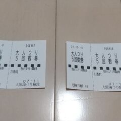 大黒海釣り施設のチケット２枚