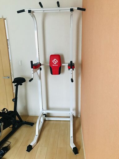 【売却済み】【定価13,980円】WASAI(ワサイ) 懸垂 ぶら下がり健康器 懸垂マシン【高さ220CM/10段階調節/耐荷重150kg】