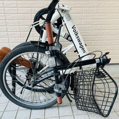 【6段変速】折り畳み自転車  volkswagen 新品購入価格3万円【おまけ付き】の画像