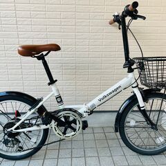 【6段変速】折り畳み自転車  volkswagen 新品購入価格3万円【おまけ付き】の画像