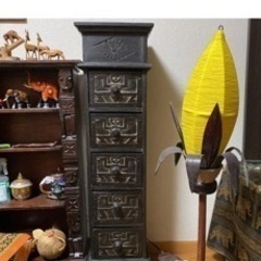 木彫り 棚 アジアン エスニック