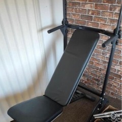 ●アイロテックのダンベル20kg×2 ●サンワのチンニングスタンド ●インクラインベンチのセットの画像