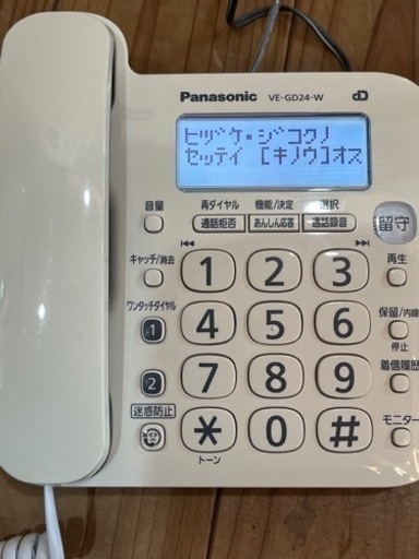 パナソニックVEーgd 24ーw子機付き