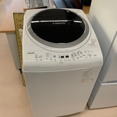 メ　美原店　TOSHIBA 美品　ZABOON 東芝 電気洗濯乾燥機 AW-8VM1 洗濯8.0kg /乾燥4.5kg 抗菌メガシャワー洗浄 温かザブーン洗浄 低騒音設計【2021年製】