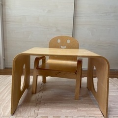 キコリのキッズテーブルとキッズチェアお譲りします