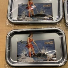 メ　コカコーラ　Coca Cola ブリキ　キャッシュトレー　アンティーク　プレート　在庫５枚の画像
