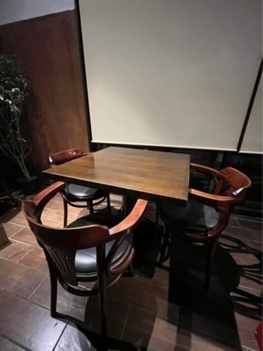 アンティーク調　ダイニングテーブル&チェアセット　(店舗用)