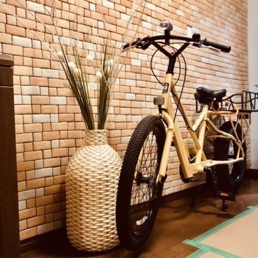 値下げした！かっこいい黄色　あさひ 88サイクル　パパチャリ　ブルー