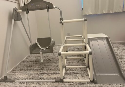 ヤトミ　おりたたみわんぱくスライダージム ブランコ付きDX　ジャングルジム　鉄棒 : ヤトミ おりたたみわんぱくスライダージム ブランコ付き