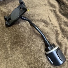 車載ドリンクホルダー タブレットスタンド フィットネスバイクスマホホルダー 360度回転 安定性 自由曲げ可能 カーカップホルダー取り付 対応機種：4-12.9インチデバイス iPad Pro/ Air/ minの画像