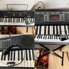 0円　電子ピアノ　61鍵盤　多機能　Alesis 椅子　台座　ヘッドホン　訳ありの画像
