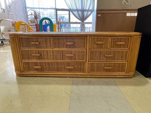 藤（ラタン）家具　チェスト（タンス）　【J550112-40】