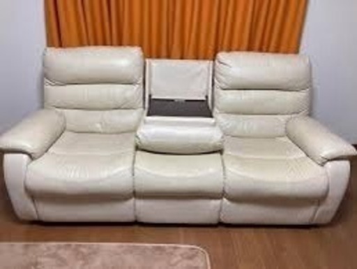 NITORI ニトリ 電動ソファ リクライニングソファ 3人掛け3Pアイボリー