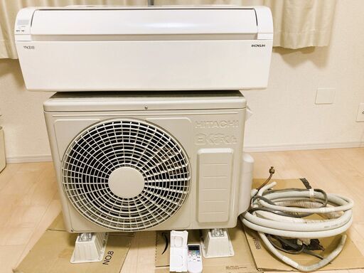 お譲り先が決まりました。【日立ルームエアコン　白くまくん　６畳程度　冷暖房　室外機　室内機　一式セット】