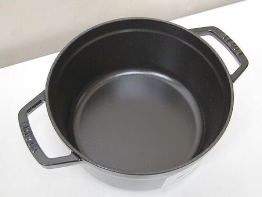 展示品 STAUB ココット 22cm ブラック 鋳物ホーロー鍋 両手鍋 IH対応 フランス製 ストウブ 札幌市 清田区 平岡