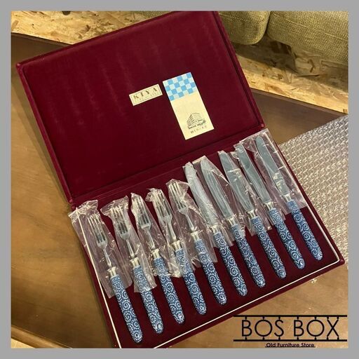 KIYA 木屋 館林源右衛門 ステーキナイフ・フォークセット 木屋特製箱 栞●BA01N005