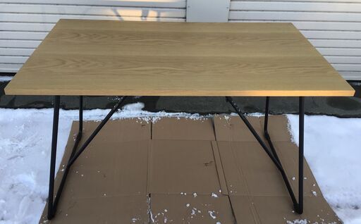 23Y004 ジ MUJI 無印良品 折りたたみテーブル 幅120cm オーク材 中古
