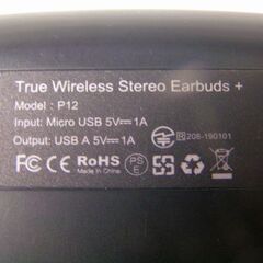 ☆CASSIDY P12 Bluetoothステレオワイヤレスイヤホン 高音質 充電機能付きの画像
