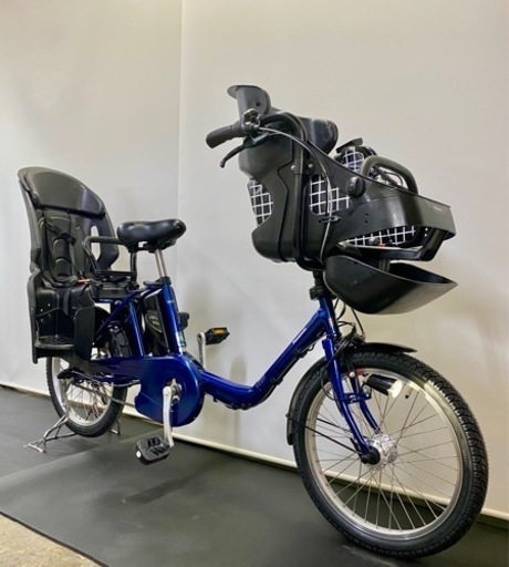 関東全域送料無料 業界最長保証付き パナソニック ギュットミニ 20インチ 3人乗り 大容量 13.2ah 紺色 電動自転車 電動アシスト自転車