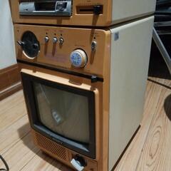 昭和レトロ！？ラジカセ時計付きテレビ