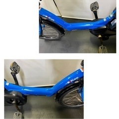 1年保証 送料無料　ヤマハ　パスキッス　20インチ　青色　電動アシスト自転車 関東全域送料無料 業界最長保証付き ヤマハ パスキスミニ 20インチ 3人