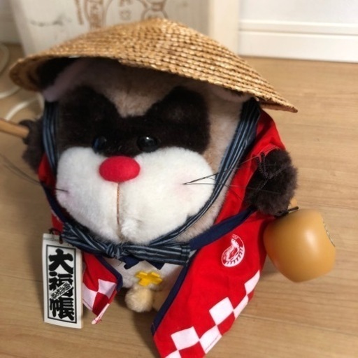 うちわ扇　たぬきのふーちゃん　とっくりたん