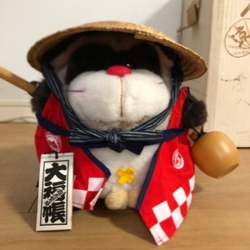 うちわ扇　たぬきのふーちゃん　とっくりたん