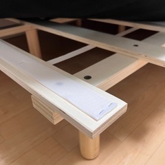 【受付終了】マットレス付きすのこベッド セミダブルサイズの画像