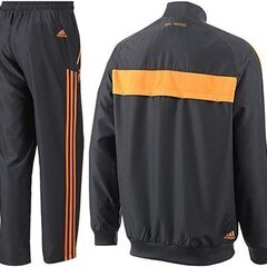 C15-08 新品 ADIDAS アディダス 人気の定番商品 レアルマドリード チャンピオンズリーグ ジャージ 上下セット ダークグレー Ｍの画像