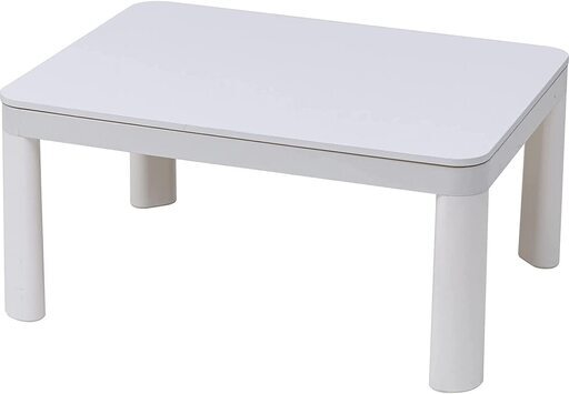 B665【定価6980円⇒4200円】[山善] カジュアル こたつ テーブル 幅80cm×奥行60cm 長方形 一人暮らし リバーシブル天板 中間入切スイッチ 温度調節無段階 天板ラウンド加工 ホワイト NCK-80601(WH/NA)