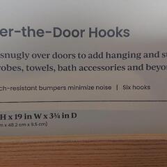 TARGET ドア　ハンギングフックラック（白・木目）Target Over-the-Door Hooks ≪新品≫の画像