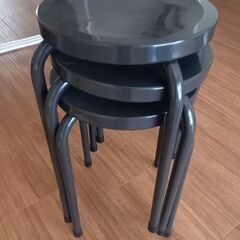 スチールスツール3脚  の画像