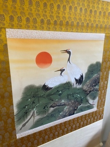 鶴の日本画の掛け軸…和風のお部屋に