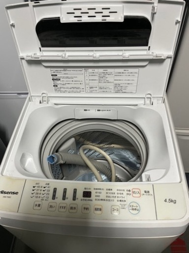 設置無料、配送可能、美品中古Hisense 4.5kg 洗濯機【HW-T45C】