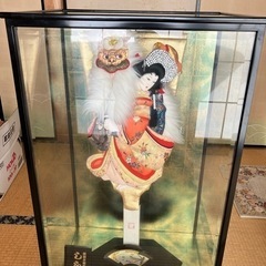 羽子板飾り特注ガラスケース付き