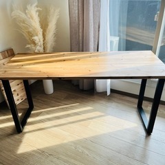 決まりました/杉無垢材PCデスク(ダイニングテーブル可)
