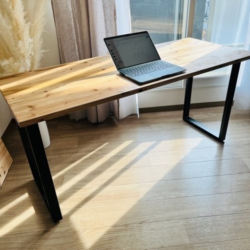 決まりました/杉無垢材PCデスク(ダイニングテーブル可)
