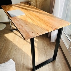 決まりました/杉無垢材PCデスク(ダイニングテーブル可)