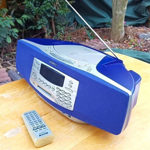 ★美品！お届け可！★ SONY CD・MD ラジカセ パーソナルミニディスクシステム 『MDIO』 ZS-M35　ブルー