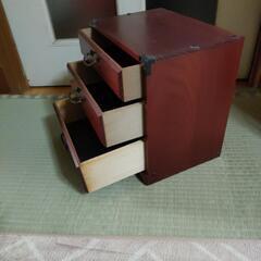 木製　小物入れ（引出し3段）の画像
