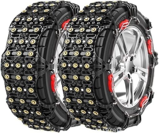 タイヤチェーン 155/65R14 非金属 (2022出荷モデル) 155/70R14 簡単装着 ジャッキアップ不要 車用スノーチェーン（A3）適合タイヤ  新品未使用品